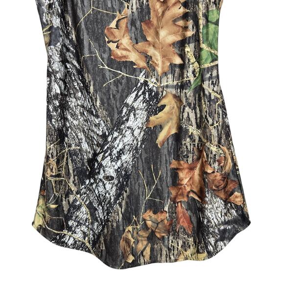 Hatchie Bottom Mossy Oak Camouflage Chemise Womens Small Full Slip Camo Y2K Gorp - Picture 4 of 9